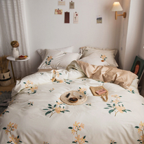 The Xiaomi steamed bun is a little more The fragrance of the floating fragrance) Nordic flower bed Upper supplies Three sets of 60 long suede cotton gunk four pieces