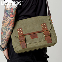 Temporary Mission New Mens Bag Casual Retro Backlight Bag Sails Bag Mens Korean Version Single Shoulder Bag Fashion Satchel