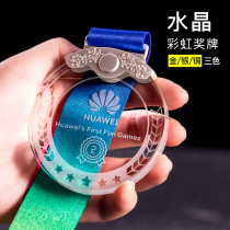 Metal Marathon Medal Competition Games Crystal listing Basketball Football Badminton Table Tennis Medal