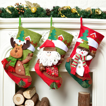 Christmas Candy Gift Bag Decorated Props Santa Claus Snow Man Socks Large Gift Christmas Sox Decoration