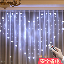 Love curtain lights LED lights Net red room decoration ins birthday surprise proposal arrangement indoor star light string