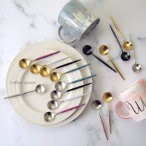 304 Stainless Steel Coffee Mixing Spoon Ice Cream Dessert Spoon Pudding Ice Cream Yogurt Spoon Portuguese Style Spoon