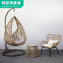 Sling basket rattan chair single Net Red indoor rocking blue chair lazy balcony home hanging chair outdoor swing courtyard Birds Nest