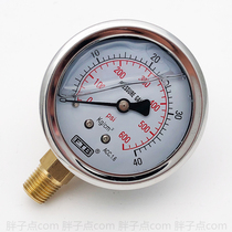 FTB vertical 60mm oil filled pressure gauge 0-40Kg cm2 Barometer 600psi hydraulic gauge PT1 4 connector