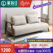 Iron sofa bed small apartment Net red sitting dual bed living room multi-function foldable telescopic single double bed