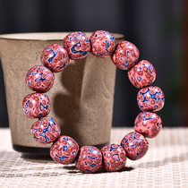  Muli lacquer beads Multi-treasure shaped hand string handmade Chinese style old-style beads barrel beads inlaid with precious stones Crystal rhinoceros skin