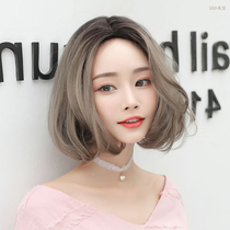 Wig female short hair bobo head lifelike hair set Korean fashion trend without bangs full head sleeve type wave head