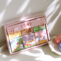 Yunbian Shop series boxed hand account sticker material set gift bag girl heart cute decorative small pattern Japanese ins style diary and paper animation transparent starry sky dream sticker