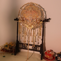 Bride fan fan wedding gold Xiuhe fan fan Chinese wedding fan fan fan fan fan fan fan manual diy material package