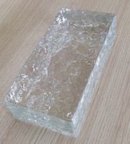 Solid hot melt glass brick partition wall transparent crystal brick hotel ice crystal pattern hot melt glass brick spot