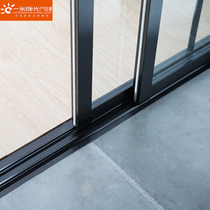 One Meter Sunshine Doors and Les Home Series Sliding Door Customized Silent Titanium Magnesium Alloy Kitchen Balcony Glass Sliding Door