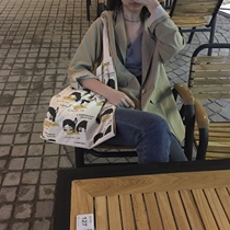  2018 new (original)double pocket large capacity environmental protection tote bag