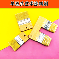 Art paint does not fall off pig mane brush paint paint sweep sand silver sand gold sand wood handle bristles pig hair brush tool
