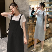 Anti-radiation maternity clothes summer clothes women bellyband fashion hot mom personality pregnancy dress two-piece set