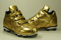  All-gold mid-help baseball shoes Hard rubber nail baseball shoes softball shoes