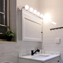 Simple creative toilet led mirror headlight American energy saving bathroom waterproof mirror cabinet light dressing table makeup wall lamp