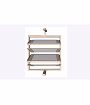 Rose gold 4 layers of rotating shoe rack