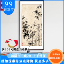 Zheng Banqiao bamboo newspaper safe new Chinese living room decoration painting festival high rise porch vertical corridor hanging painting Feng Shui painting