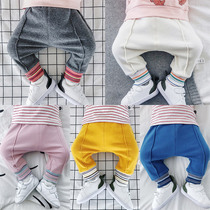 Spot Jacadikid pure cotton baby pants male pant baby girl big pp pants spring and autumn with big fart pants outside
