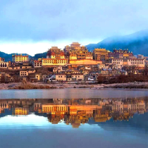 (Bear Family Jewelry)Bear Powder exclusive Songzanlin Temple peace and blessing Thangka