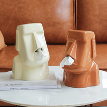 Light luxury wind Net red creative stone Image tissue box household coffee table storage box drawing paper box dining table living room decoration
