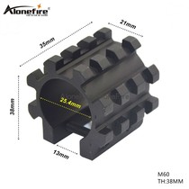 Three-sided leather rail clamp flashlight aluminum alloy multifunctional 25mm pipe clamp pipe clamp fixing bracket clamp M60
