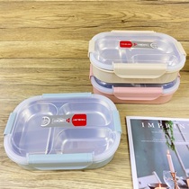 Rigid 304 stainless steel insulated lunch box portable partition with soup student office worker lunch plate lunch box