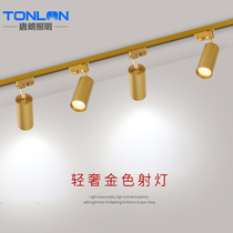 Tanglang track spotlight shop commercial gold track light Track strip light luxury brass color LED track light super bright