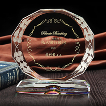  New crystal trophy medal custom free lettering custom creative excellent employee award high-end retirement souvenir