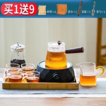 Electric ceramic stove teapot Glass tea set Household filter tea maker High temperature steam tea kettle Flower tea single pot