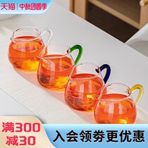 Gongway cup glass ribbon tea leak integrated Triangle Square gentian male cup tea leak combination heat-resistant Tea Sea tea pouring device