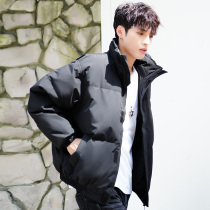 2021 new warm down jacket mens short black thick mens winter student trend light coat