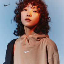 Nike Nike official womens plus suede hooded sweatshirt loose knit Nike hook winter spring DJ7669