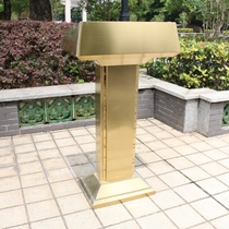 Stainless steel podium Restaurant Reception Desk Welcome Desk Parking Information desk Property registration Concierge Speaking Security Desk