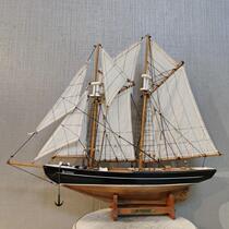 American retro solid wood sailboat model ornaments smooth sailing modern living room porch wine cabinet model room decorative boat