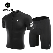 Rock Brothers summer cycling suit suit Short-sleeved shorts Mens and womens mountain road cycling clothes Cycling equipment