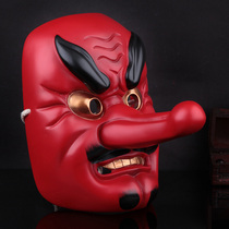 Day-of-the-devil-like mask resin Japan can play the dog mask Japanese samurai material shop wall deco