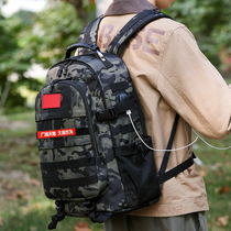 Camouflage backpack Mens and womens tactical backpack Student large capacity multi-purpose school bag Hiking mountaineering bag Rucksack