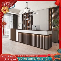 New Chinese-style cashier Classical restaurant bar Zen-style ear shop reception desk Art beauty salon Hotel front desk