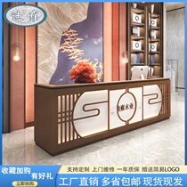Classical cashier Coffee shop reception desk Restaurant New Chinese style famous hotel shop bar bar Net red atmosphere Custom front desk