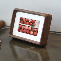 Uncle Lu Black Walnut 10 inch solid wood photo frame setting 6 inch a4 gift 8 log frame framed wooden wash photo