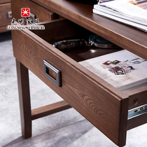 Guangming furniture American country all solid wood furniture solid wood desk solid wood study furniture storage desk
