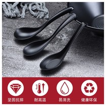 10 packed frosted melamine spoons black plastic soup spoons commercial hook spoon ramen imitation porcelain spoon