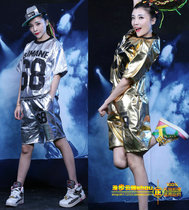 Han Chao Street summer silver hiphop street dance suit women loose jazz dance costume dance suit costume