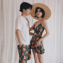 Seaside Couple Swimsuit Set ins Windy Beach Pants Men Couple Dress Sexy Swimsuit Women