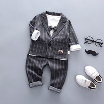 Baby spring suit boy suit three-piece set Children Children 4 baby 2 clothes 0 childrens clothing 1-3 years old tide autumn