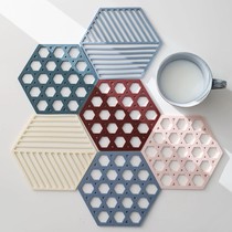 Geometric pattern thick coaster creative insulation mat kitchen anti-scalding mat pot mat household non-slip table mat