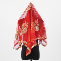 Hijab bride transparent gauze wedding supplies Daquan veil bridal master wedding Chinese style show hoe red HIPA