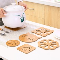 Hollow cartoon wooden coaster insulation mat kitchen anti-hot non-slip placemat bowl mat pot mat table mat tea cup mat