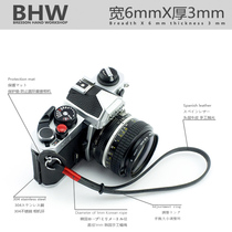 BHW 6mm handmade camera wristband leather micro single hand lanyard SLR retro cowhide Fuji Leica Nikon rope